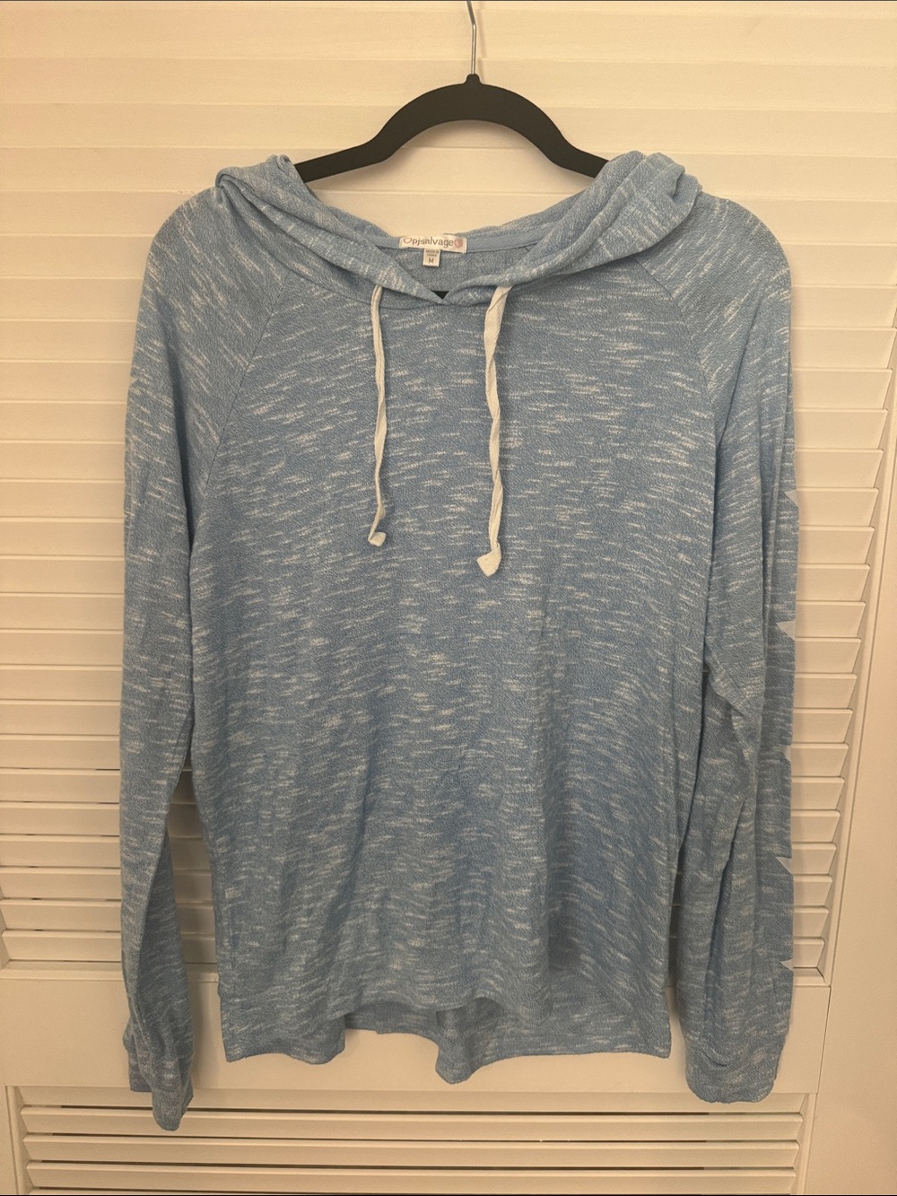 PJ Salvage Blue Star Sleeve Hoodie Sweatshirt Size M